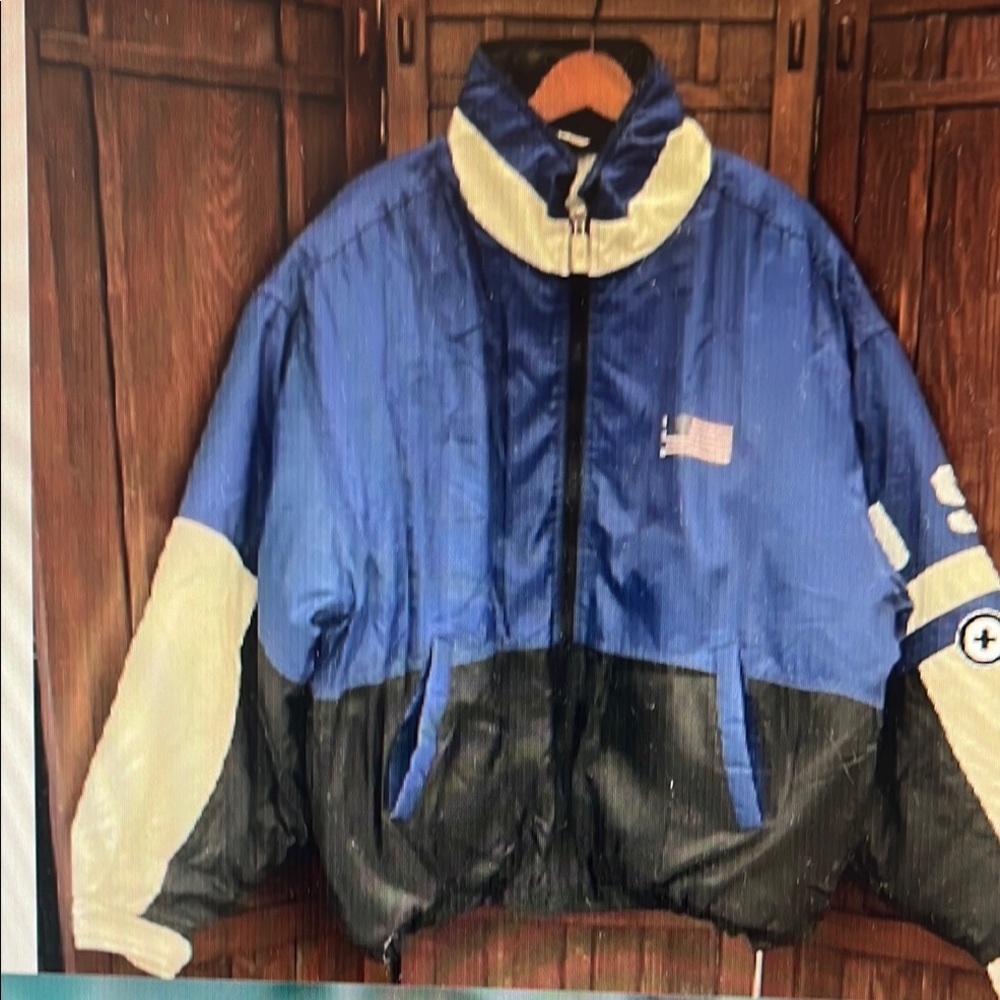 90's Vintage USA OLYMPIC Colorblock Team Puffer Jacket RARE Sz XXL